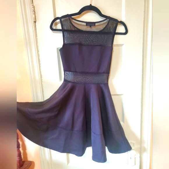 Guess mesh circle skirt black skater dress LBD goth - Picture 7 of 7